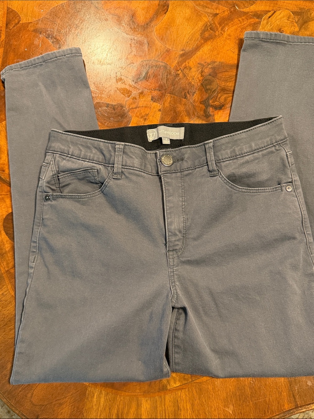 Wit & Wisdom Women's Slate Gray Skinny Jeans